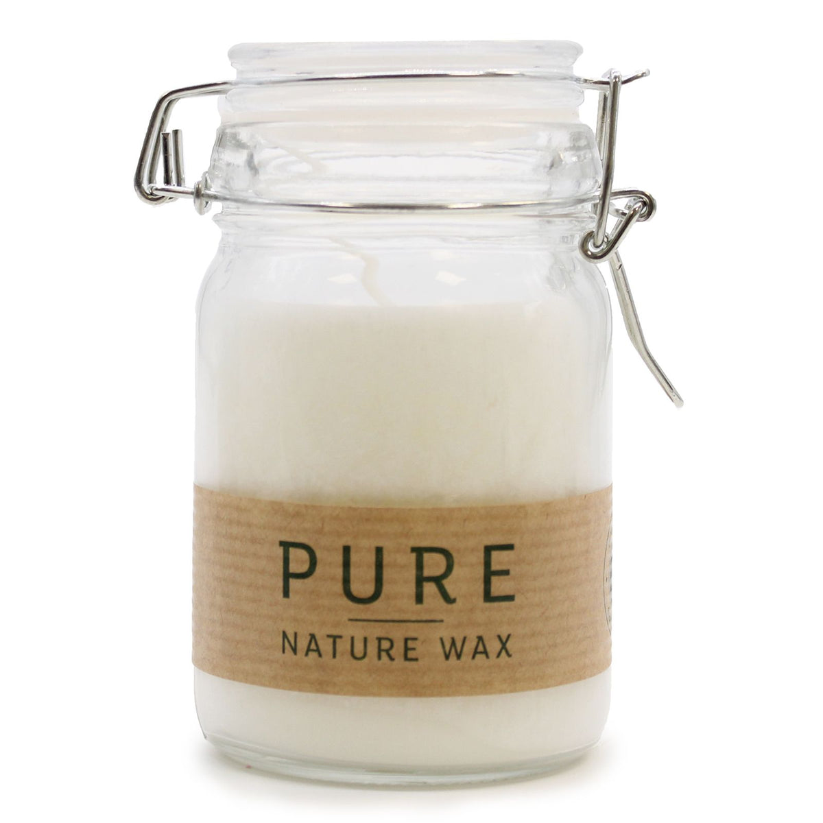 Pure Olive Wax Jar Candle 120x70 - White - product view 2