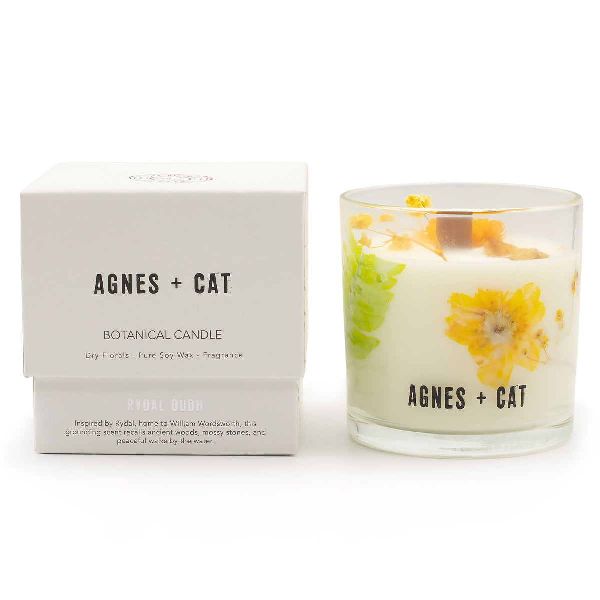 Agnes + Cat Botanical Soy Wax Candle - Rydal Oudh - product view 4