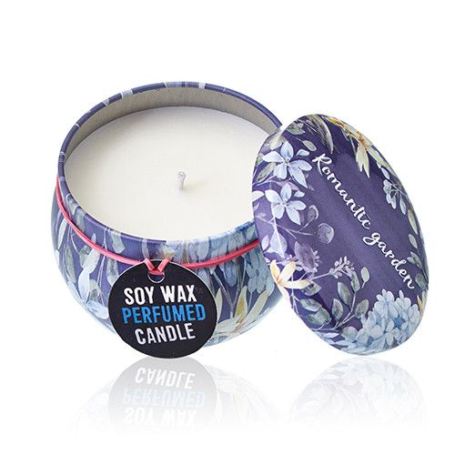 Art Tin Candle - Assorted Design - Romantic Garden - Tea &