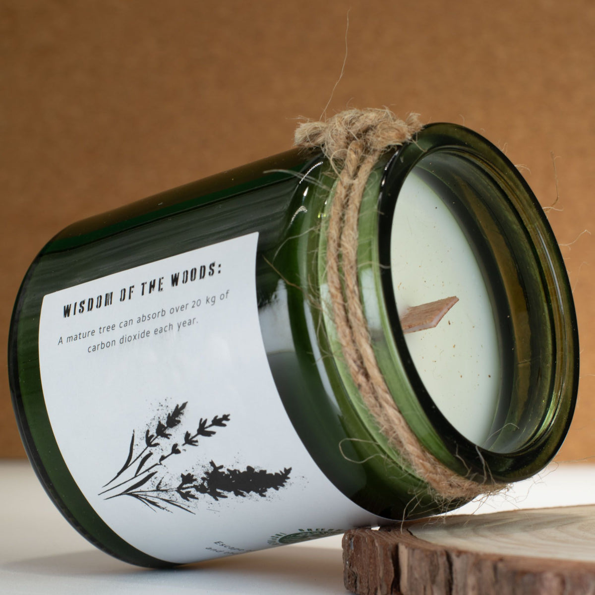 Greenman Woodwick Soy Candle - Wild Lavender - product view 6