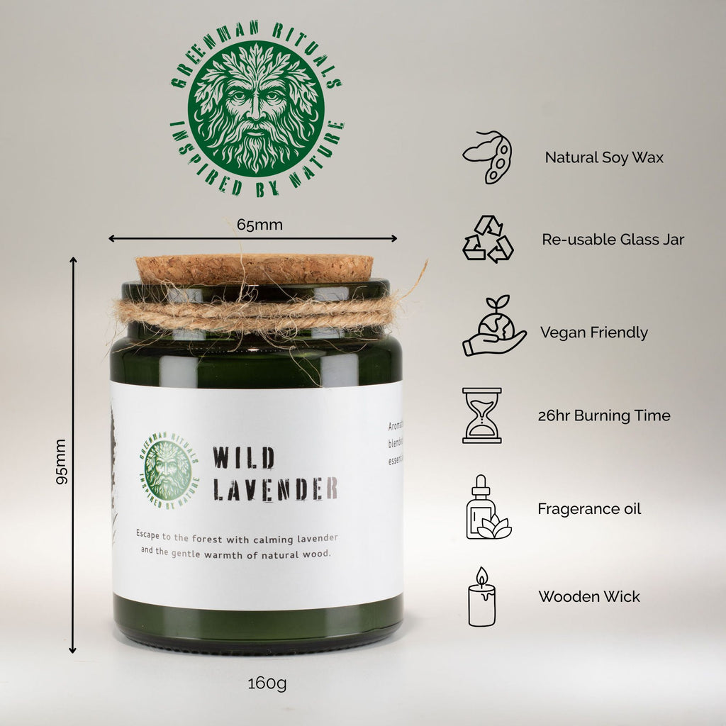 Greenman Woodwick Soy Candle - Midnight Rose - product view 7