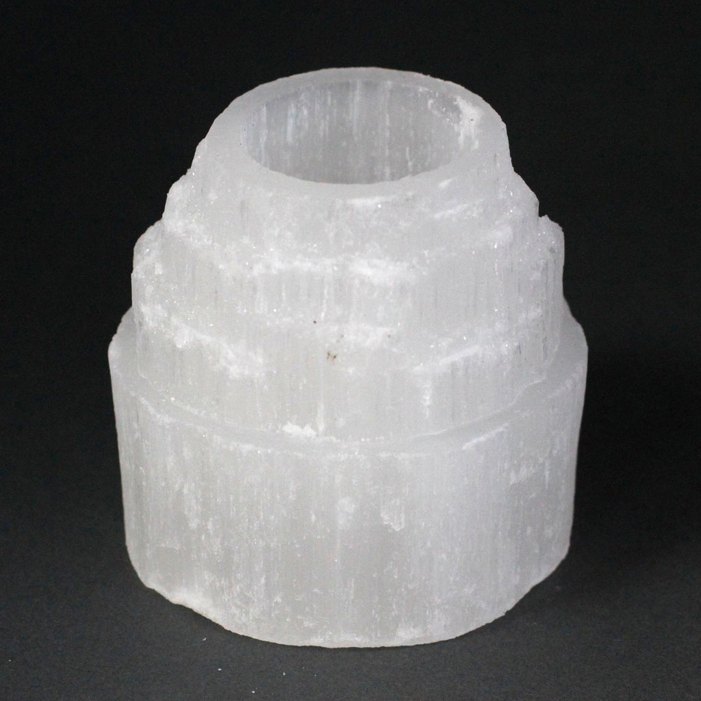 Selenite Mountain Top Candle Holder - 8 cm - product view 5