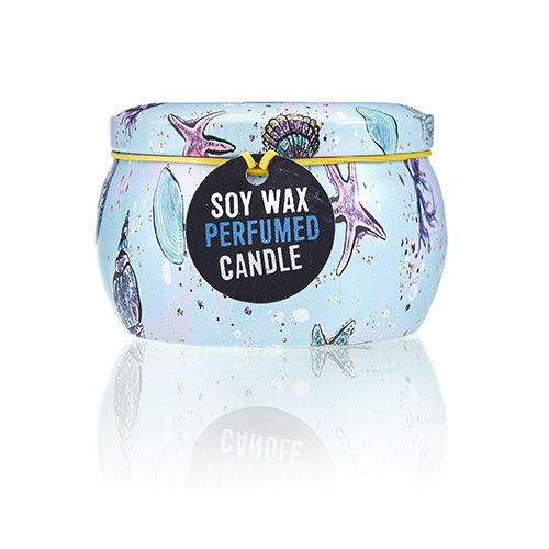 Art Tin Candle - Assorted Design - Sea life - Raspberry - product view 2