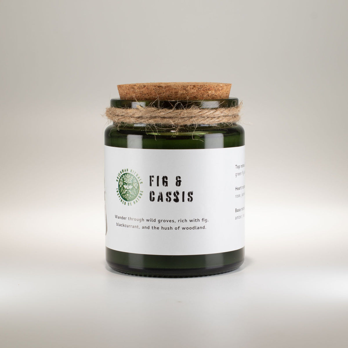 Greenman Woodwick Soy Candle - Fig & Cassis - product view 2