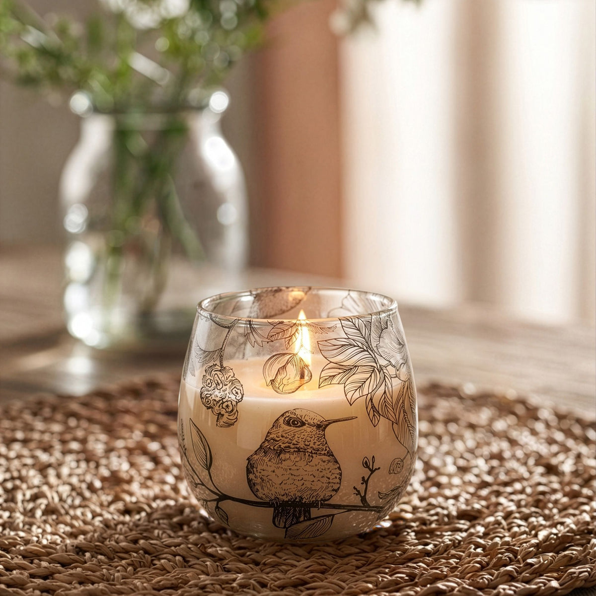 Small Glass Jar Candles - Drawn by Flame - product view 2