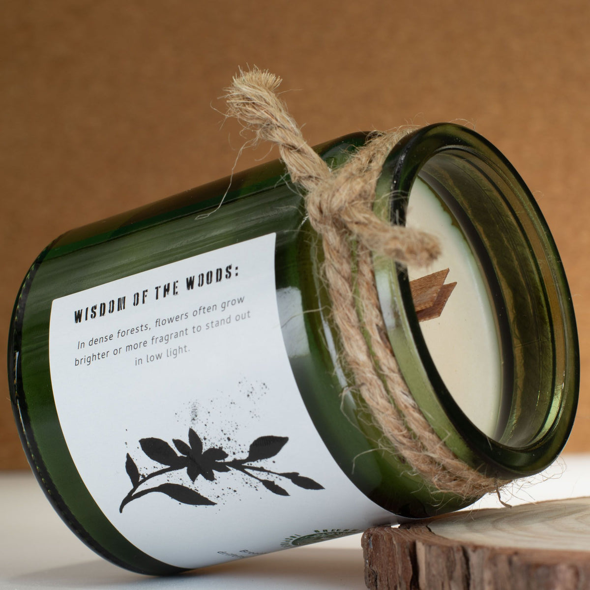 Greenman Woodwick Soy Candle - Jasmine Glade - product view 4