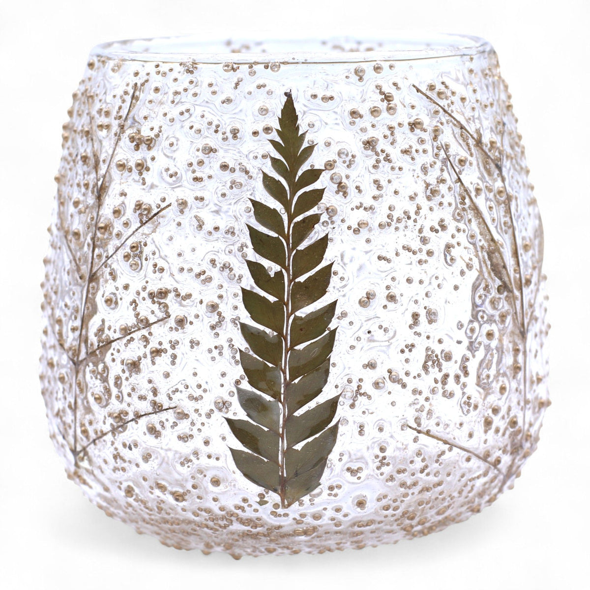 Natural Floral Glass - Straight Candle Holder - Pino