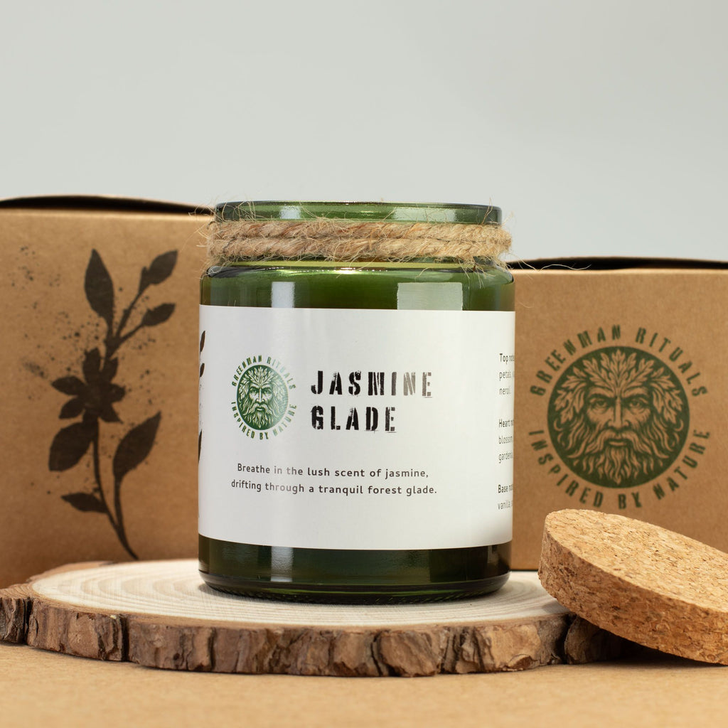 Greenman Woodwick Soy Candle - Jasmine Glade - product view 5