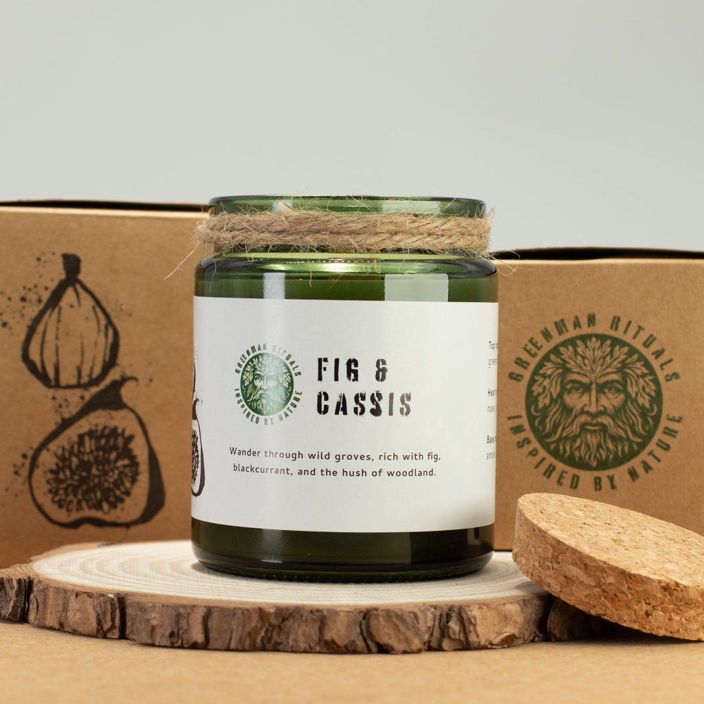 Greenman Woodwick Soy Candle - Fig & Cassis - product view 4