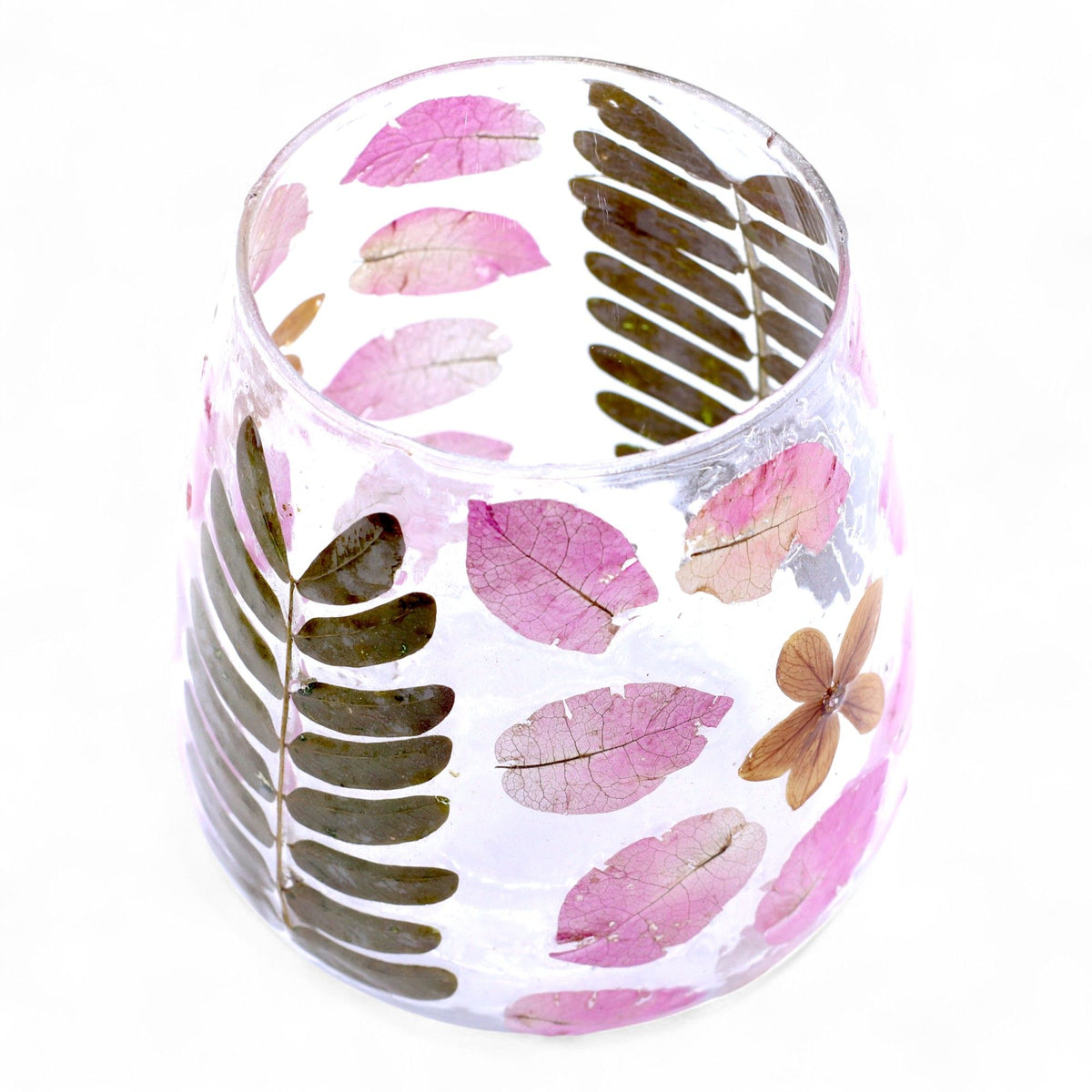 Natural Floral Glass - Vase Candle Holder - Primavera - product view 2