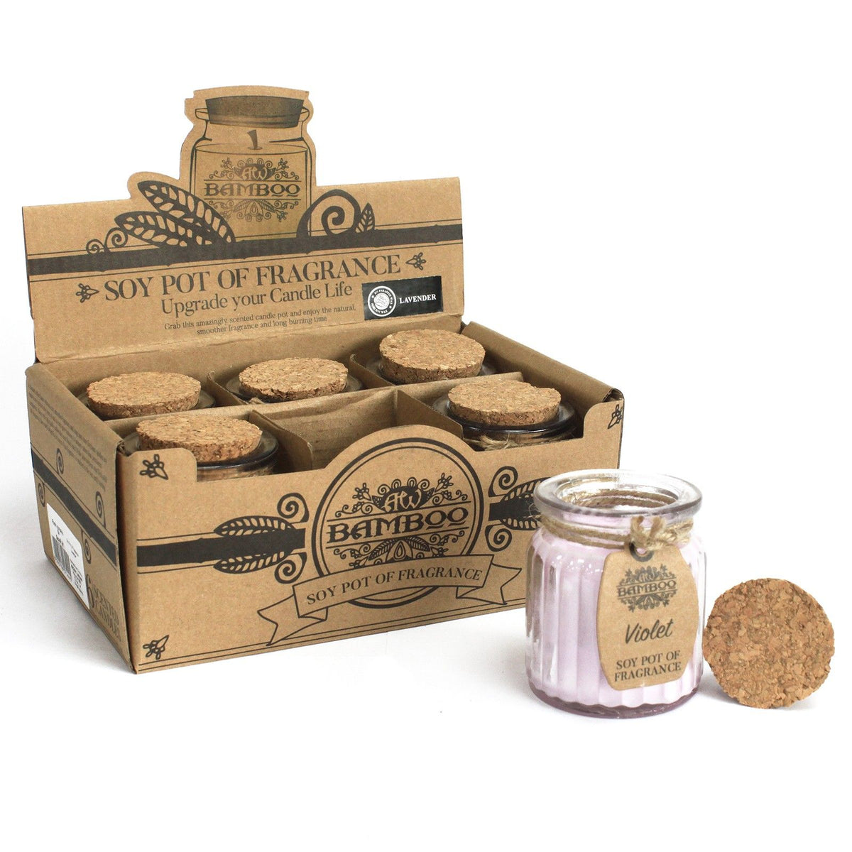 Violet Soy Pot of Fragrance Candles - product view 2