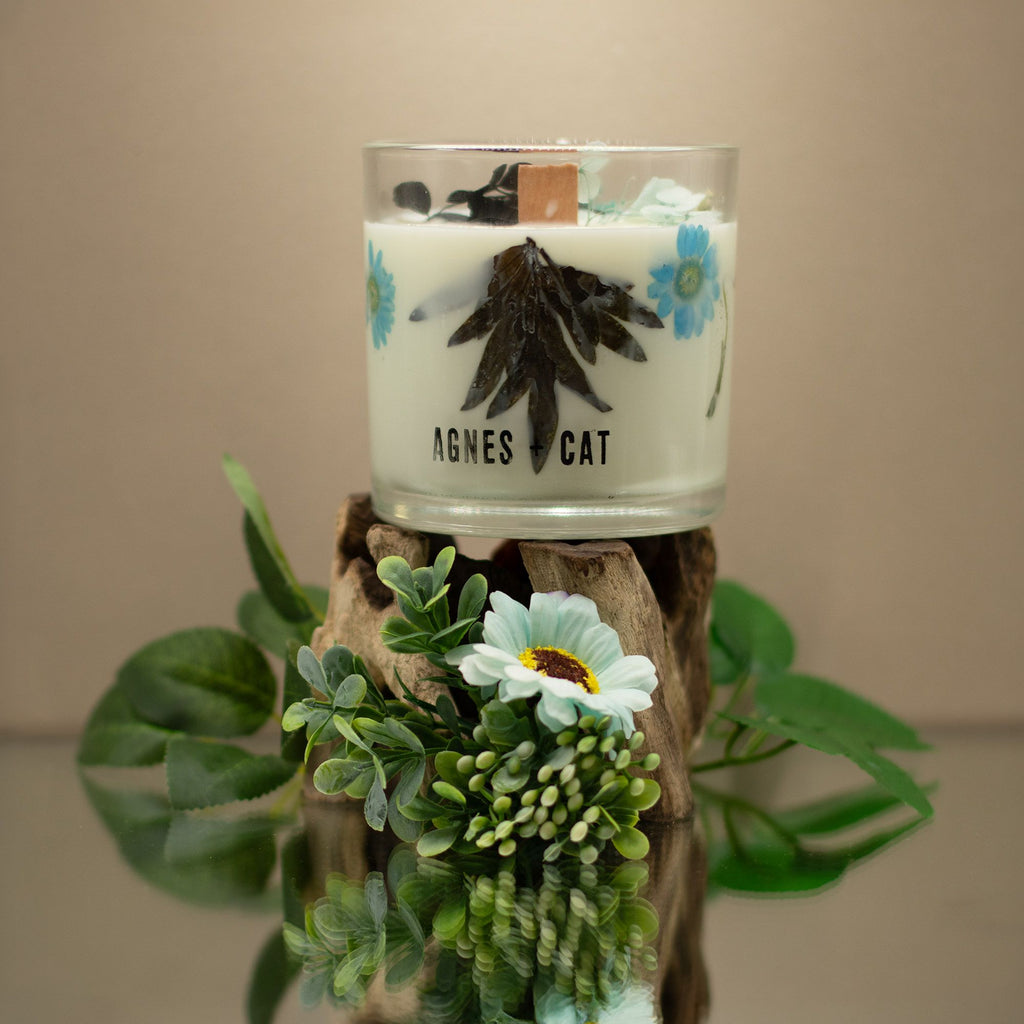 Agnes + Cat Botanical Soy Wax Candle - Seasalt & Moss - product view 6