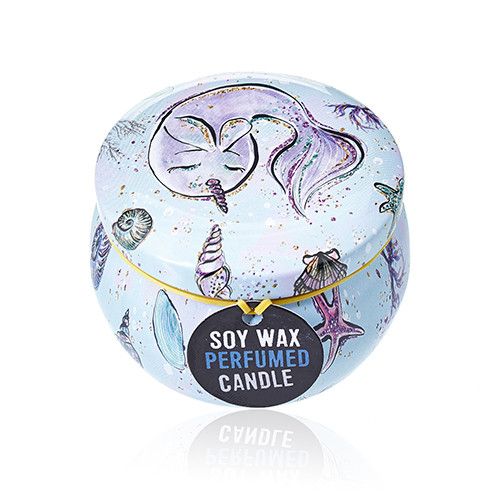 Art Tin Candle - Assorted Design - Sea life - Raspberry - product view 4
