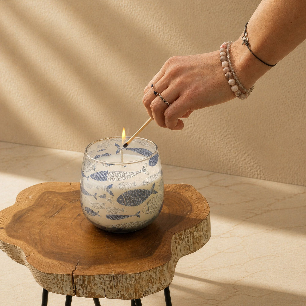 Medium Glass Jar Candles - Seabreeze - product view 5