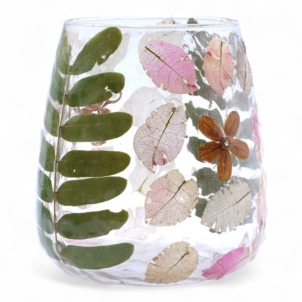 Natural Floral Glass - Vase Candle Holder - Primavera - product view 4