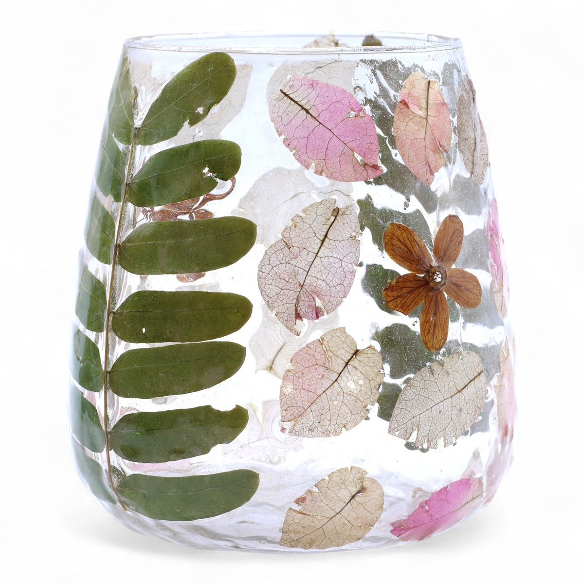 Natural Floral Glass - Vase Candle Holder - Primavera - product view 4