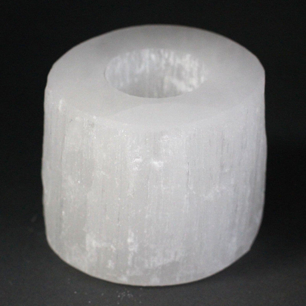 Selenite Cylinder Candle Holder - 8 cm - product view 3
