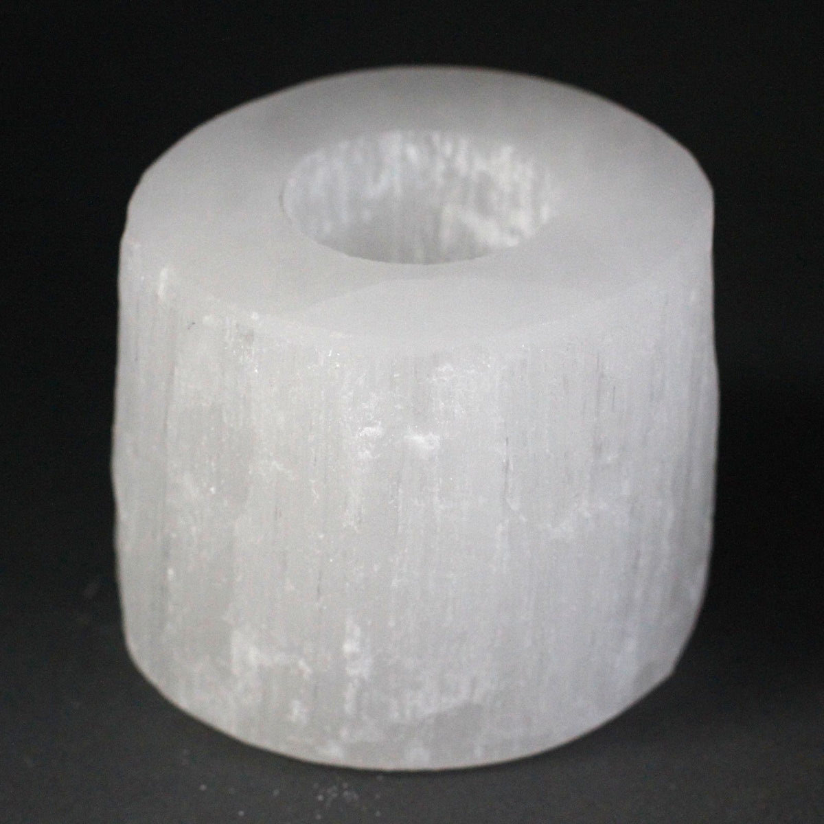 Selenite Cylinder Candle Holder - 8 cm - product view 3