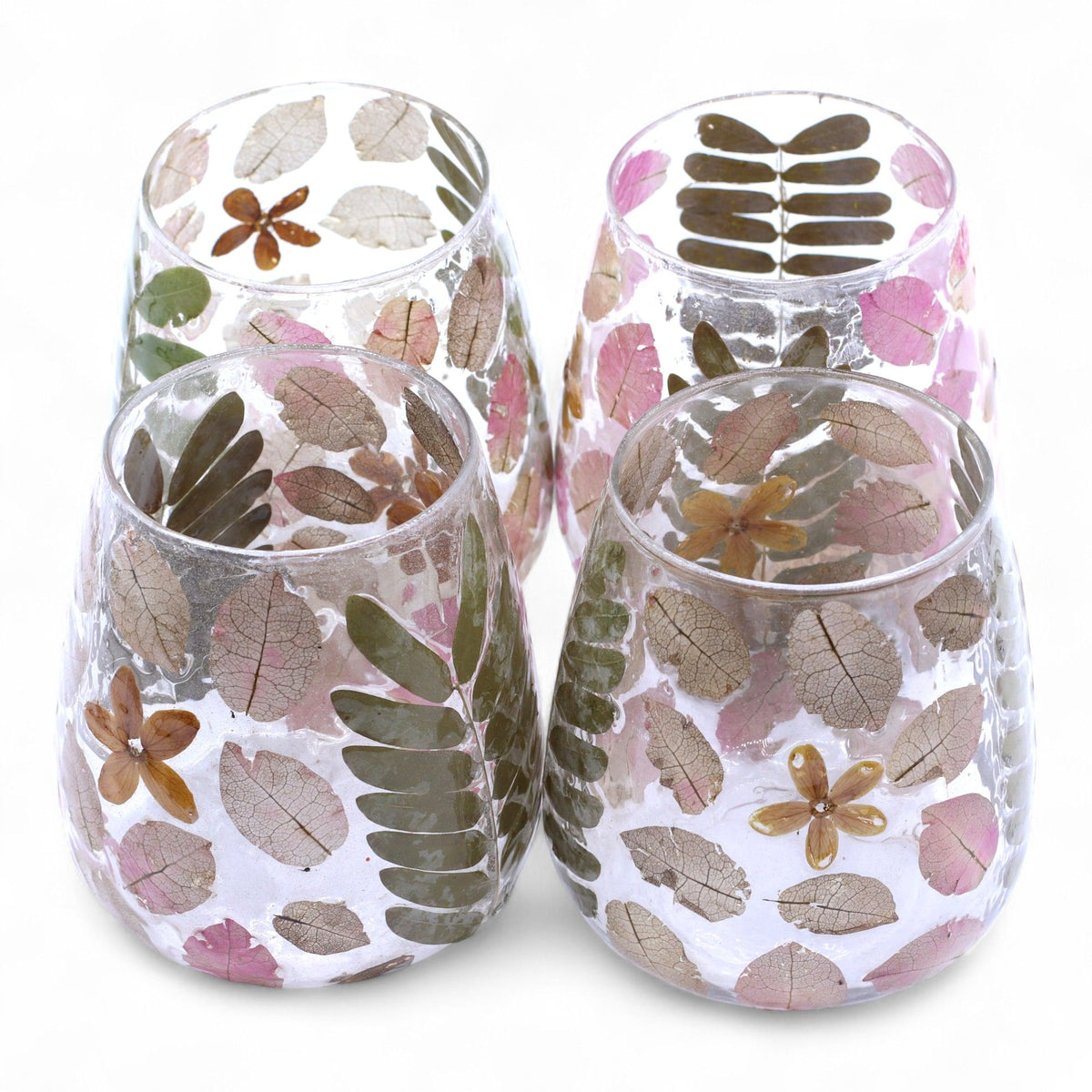 Natural Floral Glass - Vase Candle Holder - Primavera - product view 5