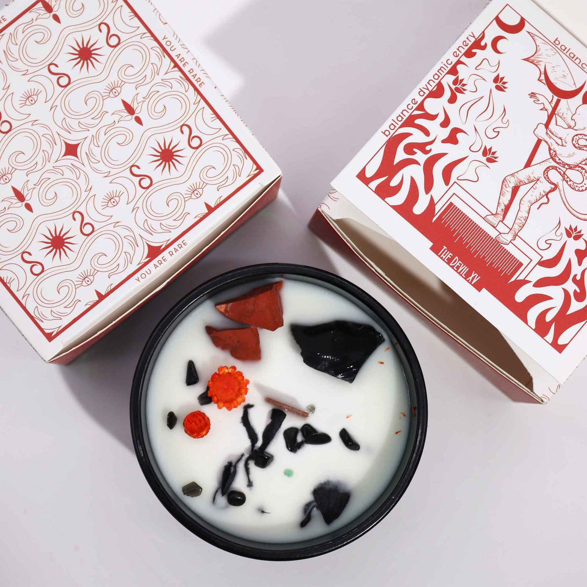 Hop Hare Crystal Magic Flower Candle - The Devil - product view 4