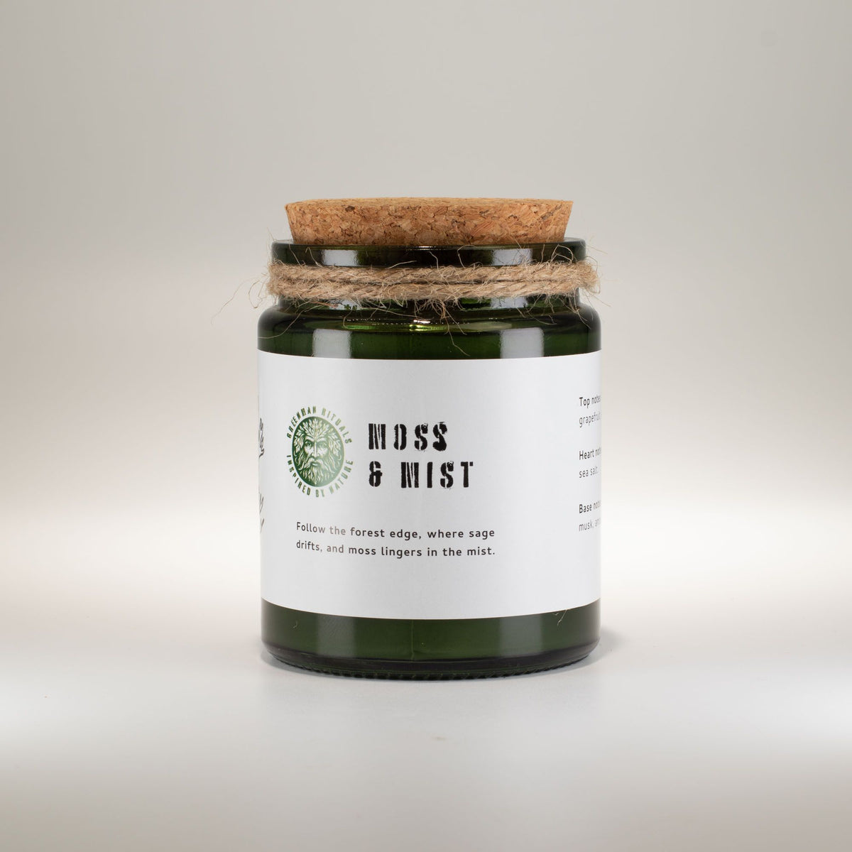 Greenman Woodwick Soy Candle - Moss & Mist - product view 3