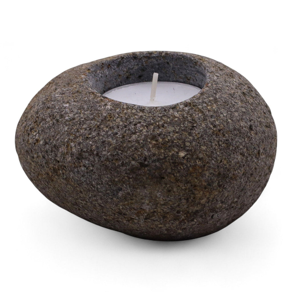 Natural Riverstone Candle Holder - Single Nightlight - product view 7