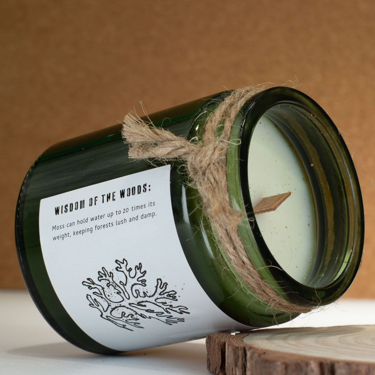 Greenman Woodwick Soy Candle - Moss & Mist - product view 4