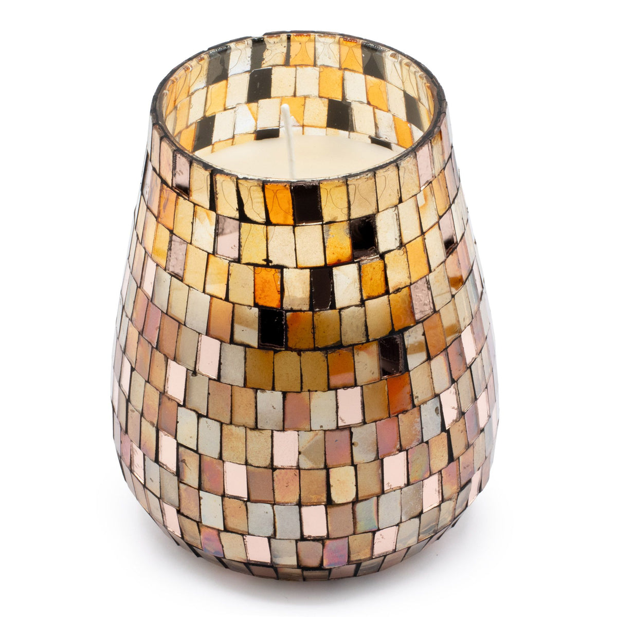 Tall Glass Jar Candles - Amber Mosaic - product view 5