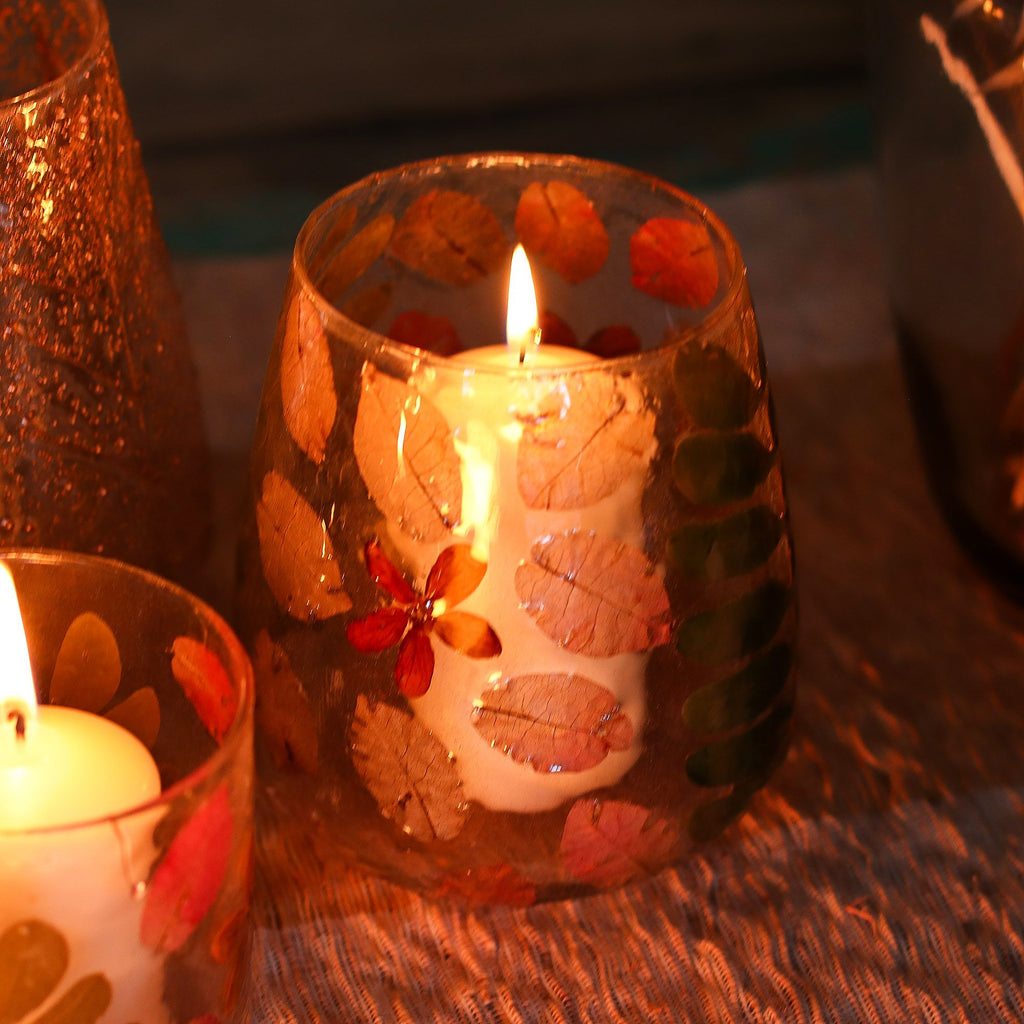 Natural Floral Glass - Vase Candle Holder - Primavera - product view 8