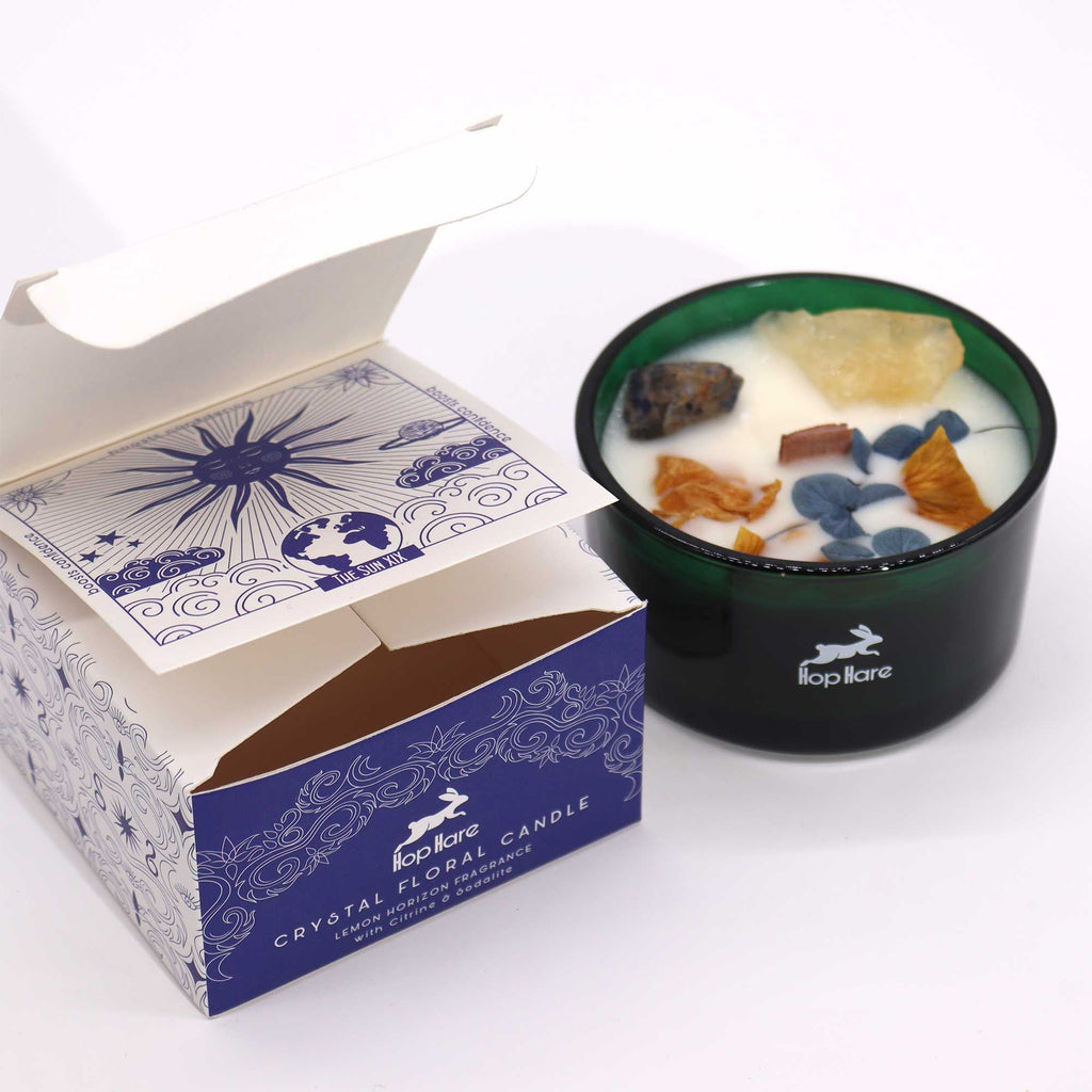 Hop Hare Crystal Magic Flower Candle - The Sun - product view 8