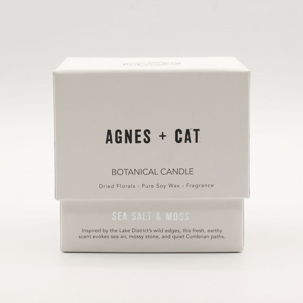 Agnes + Cat Botanical Soy Wax Candle - Seasalt & Moss - product view 10