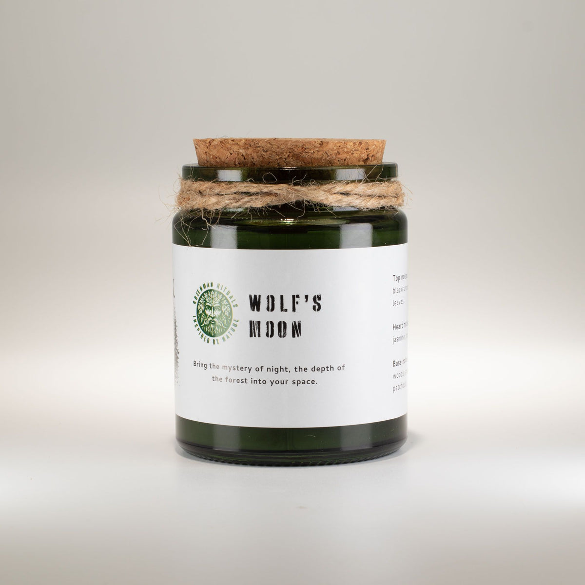 Greenman Woodwick Soy Candle - Wolf's Moon - product view 3