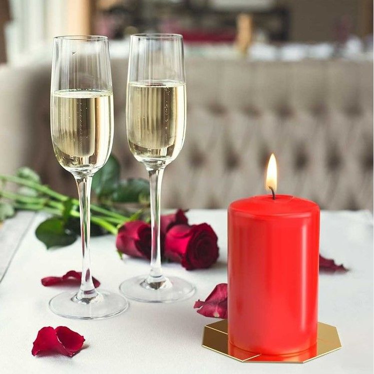 Set of 4 Pillar Candles 40x60mm - Ivory - product view 3