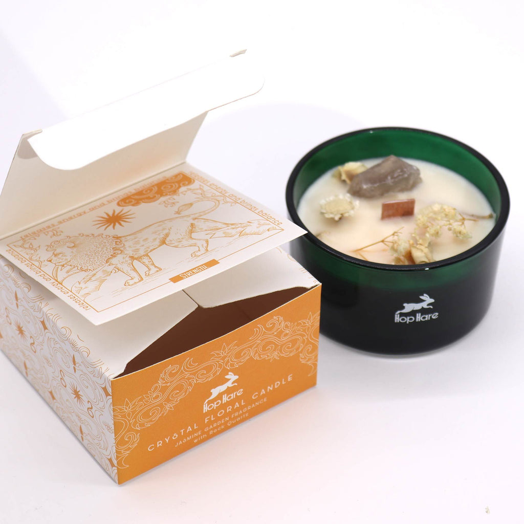 Hop Hare Crystal Magic Flower Candle - The Lion - product view 6
