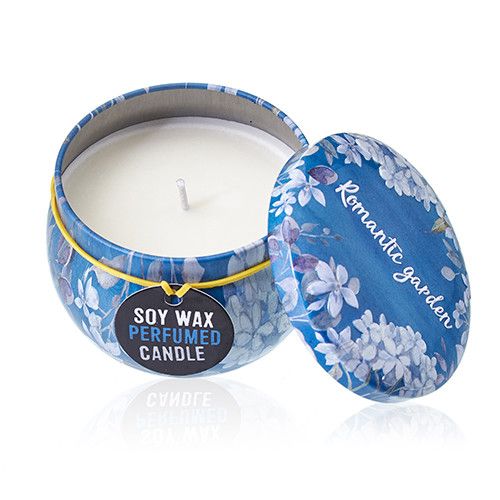 Art Tin Candle - Assorted Design - Romantic Garden - Tea & - product view 3