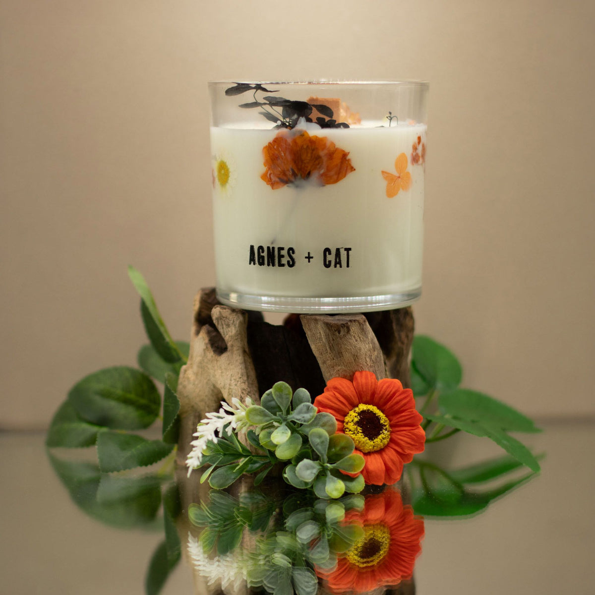 Agnes + Cat Botanical Soy Wax Candle - Lakeland Mocha - product view 3