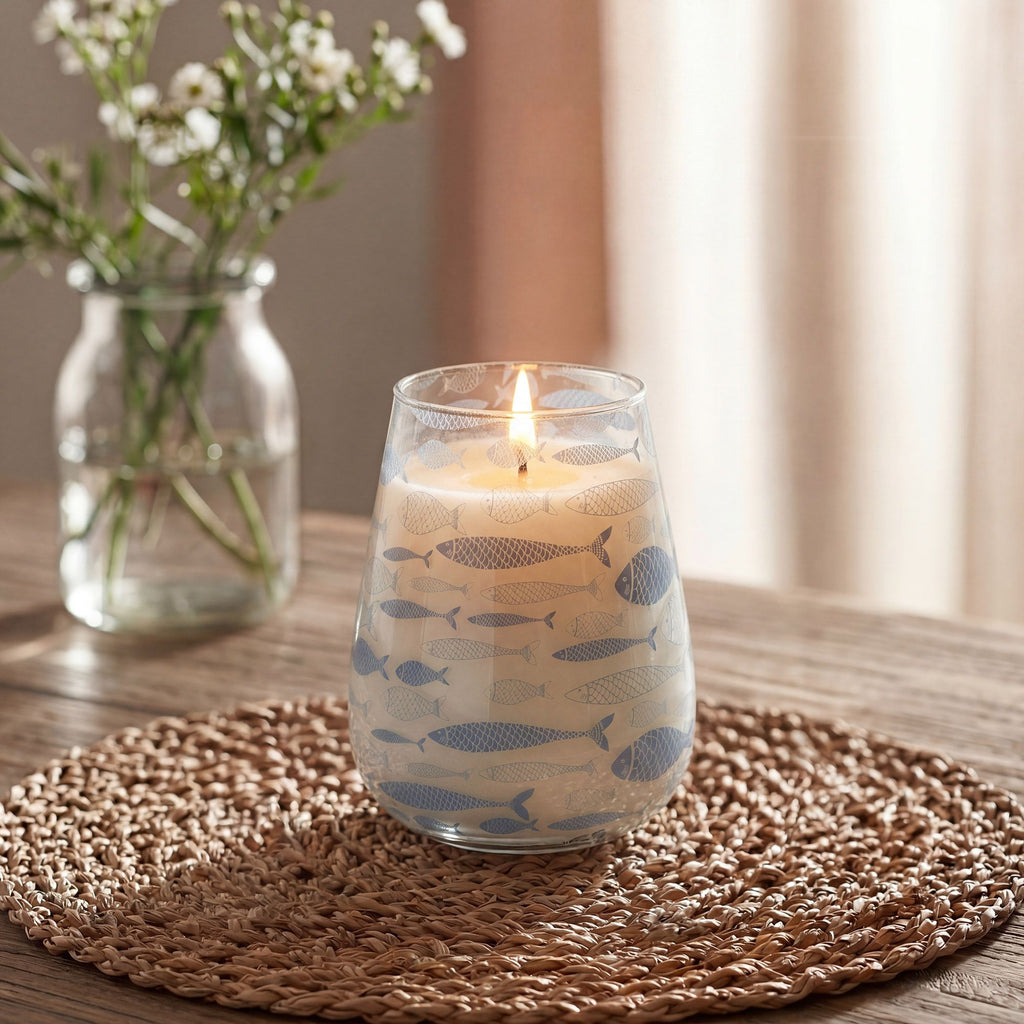 Tall Glass Jar Candles - Seabreeze - product view 3