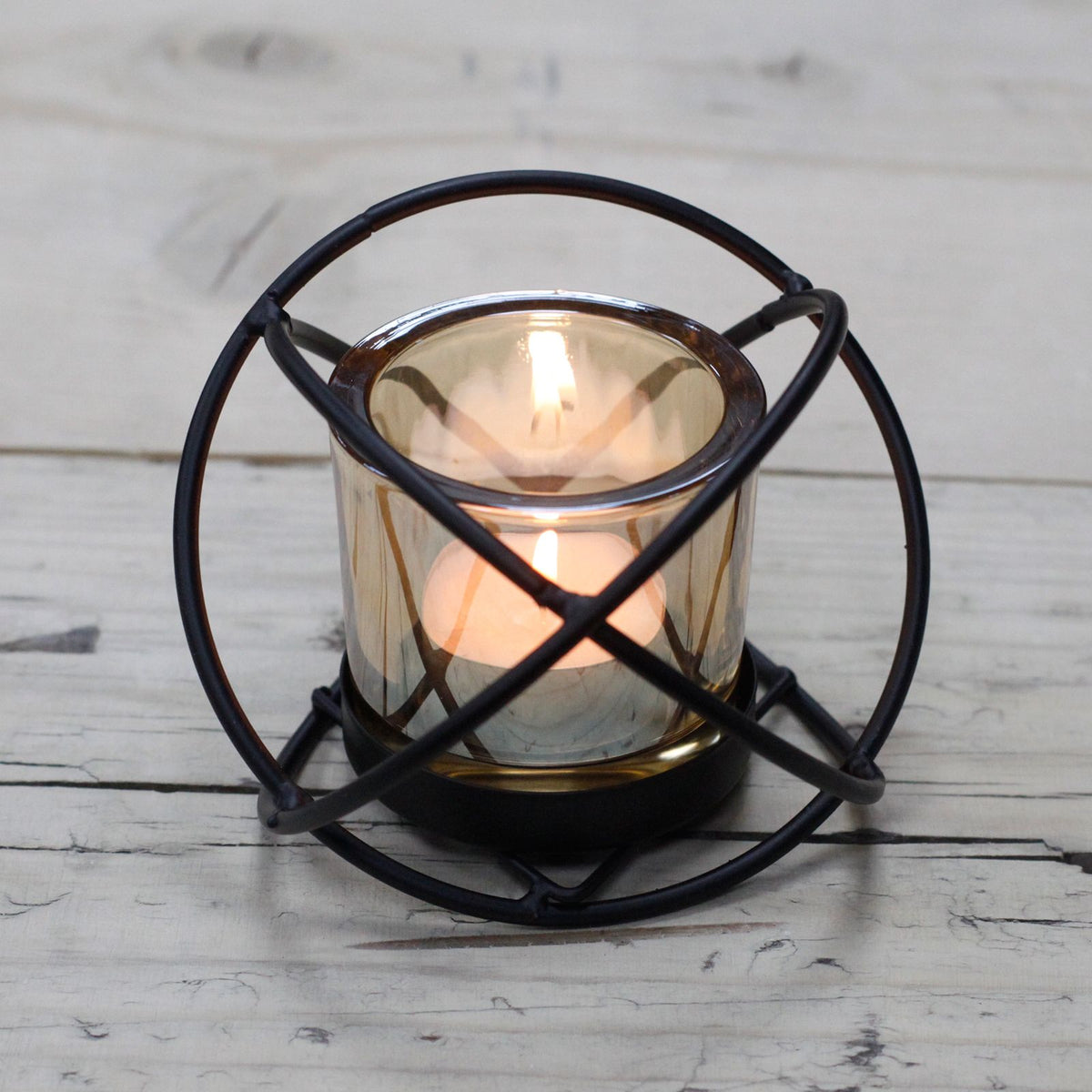 Centrepiece Iron Votive Candle Holder - 1 Cup Single Ball - product view 2