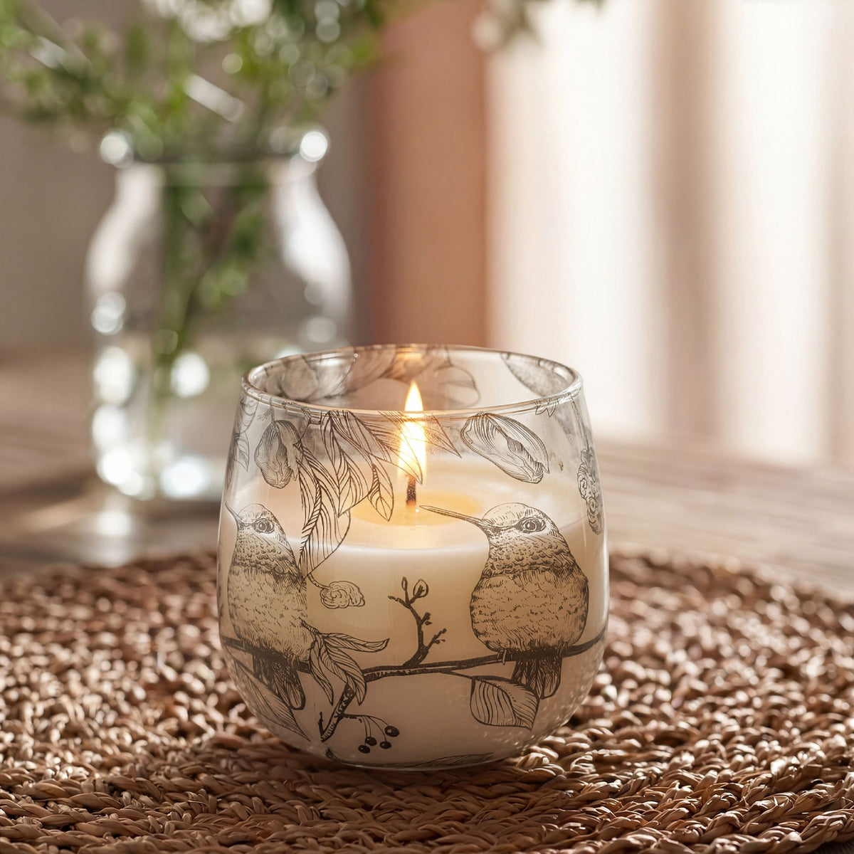 Medium Glass Jar Candles - Drawn by Flame - product view 2