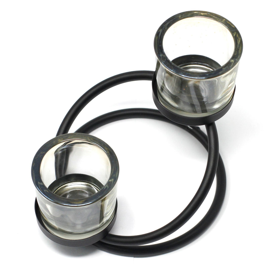 Centrepiece Iron Votive Candle Holder - 2 Cup Double Step - product view 3
