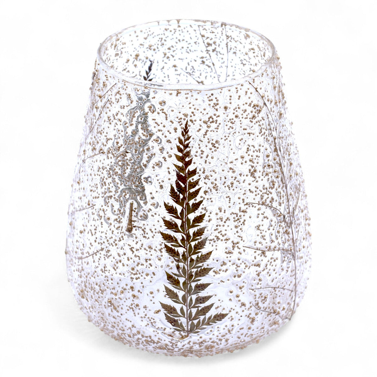 Natural Floral Glass - Large Bowl Candle Holder - Pino - product view 9