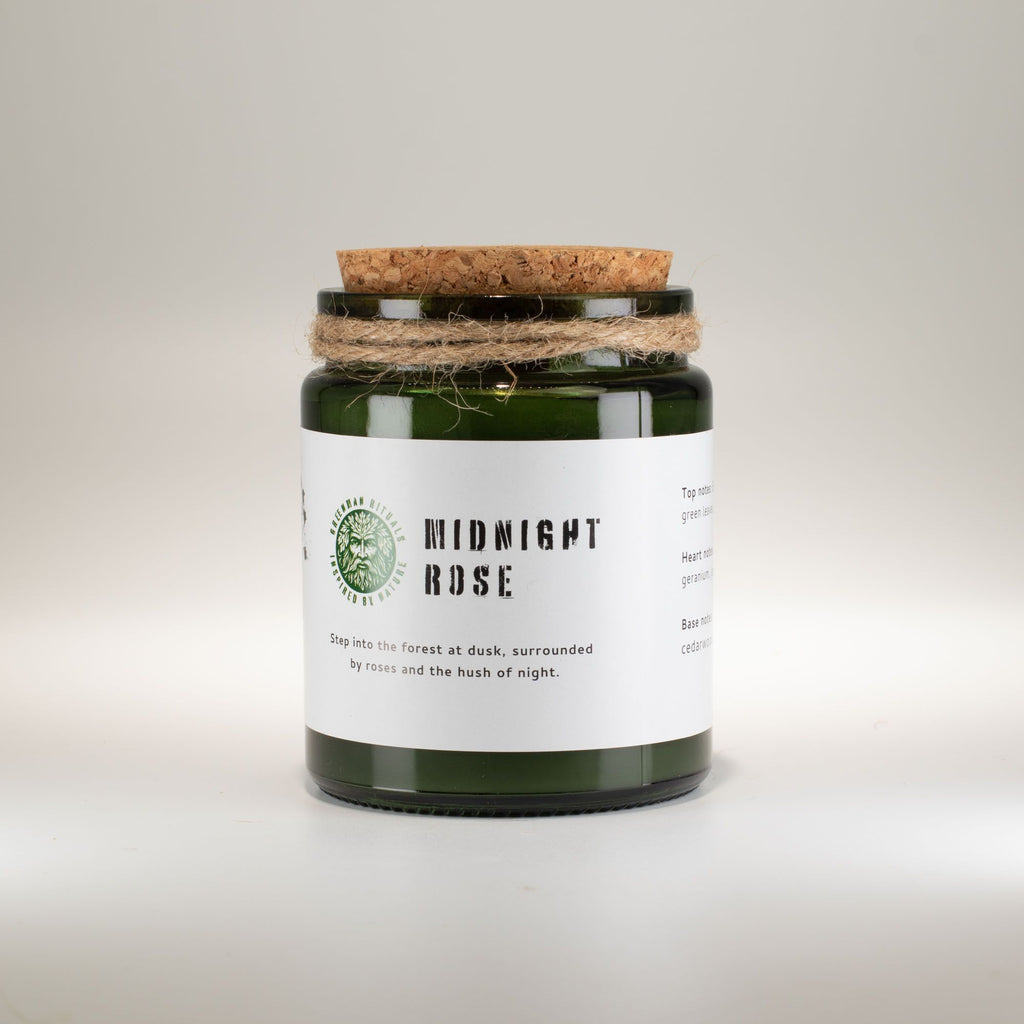 Greenman Woodwick Soy Candle - Midnight Rose - product view 3