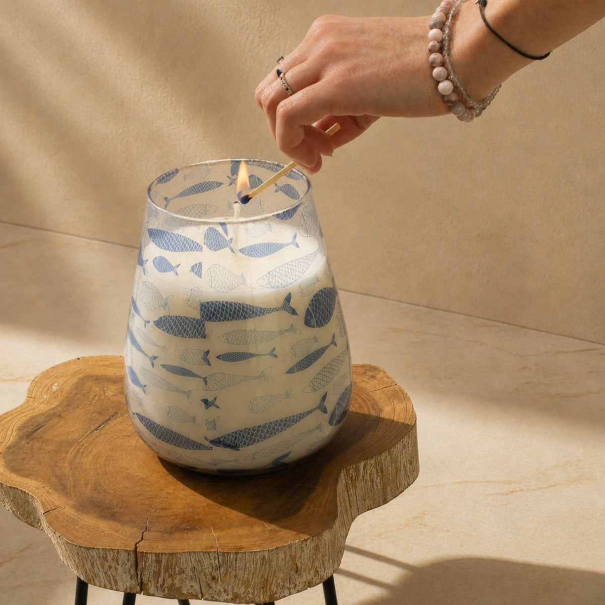 Tall Glass Jar Candles - Seabreeze - product view 5