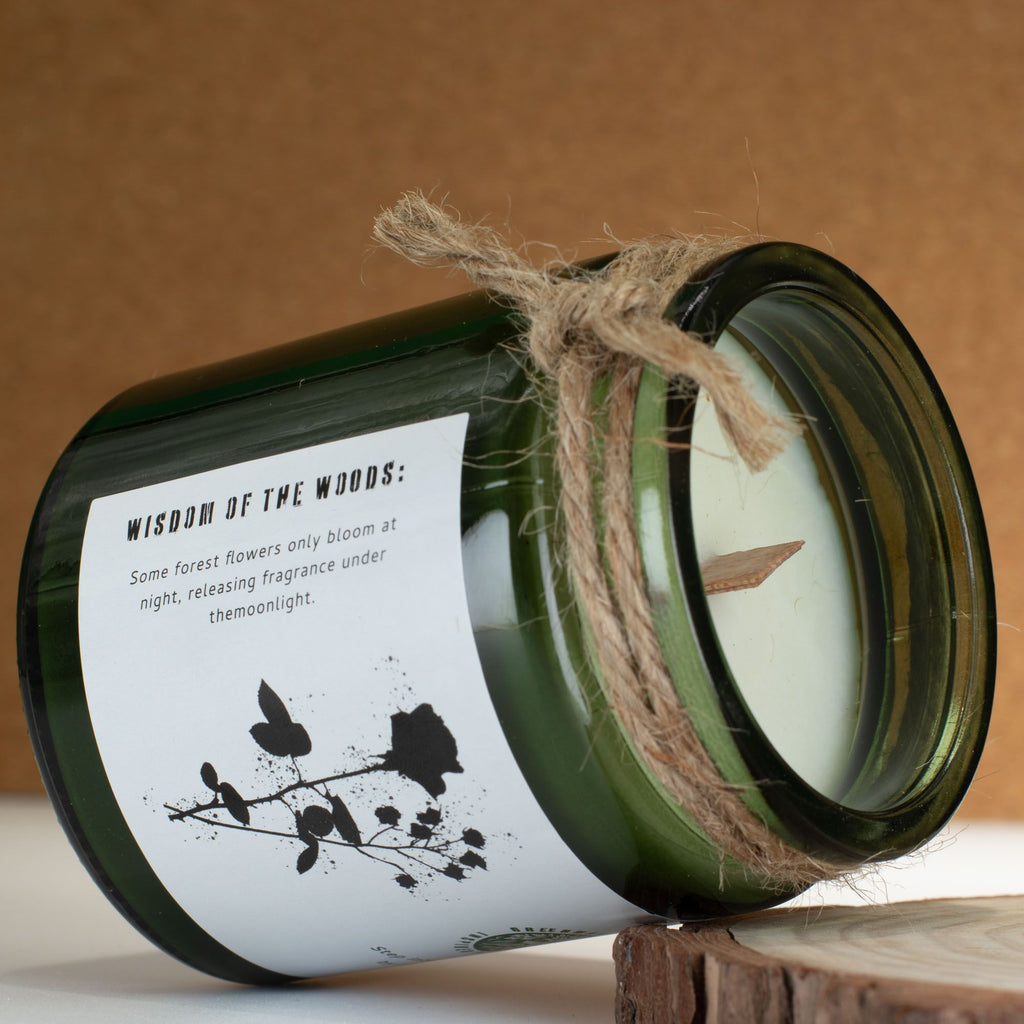 Greenman Woodwick Soy Candle - Midnight Rose - product view 4