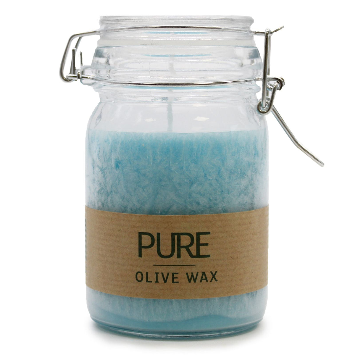 Pure Olive Wax Jar Candle 120x70 - Turquoise - product view 2
