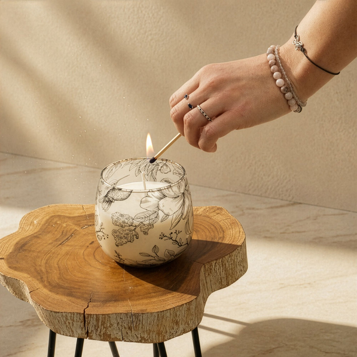 Medium Glass Jar Candles - Drawn by Flame - product view 6