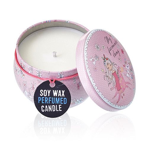Art Tin Candle - Assorted Design - Friendly Messages - product view 2