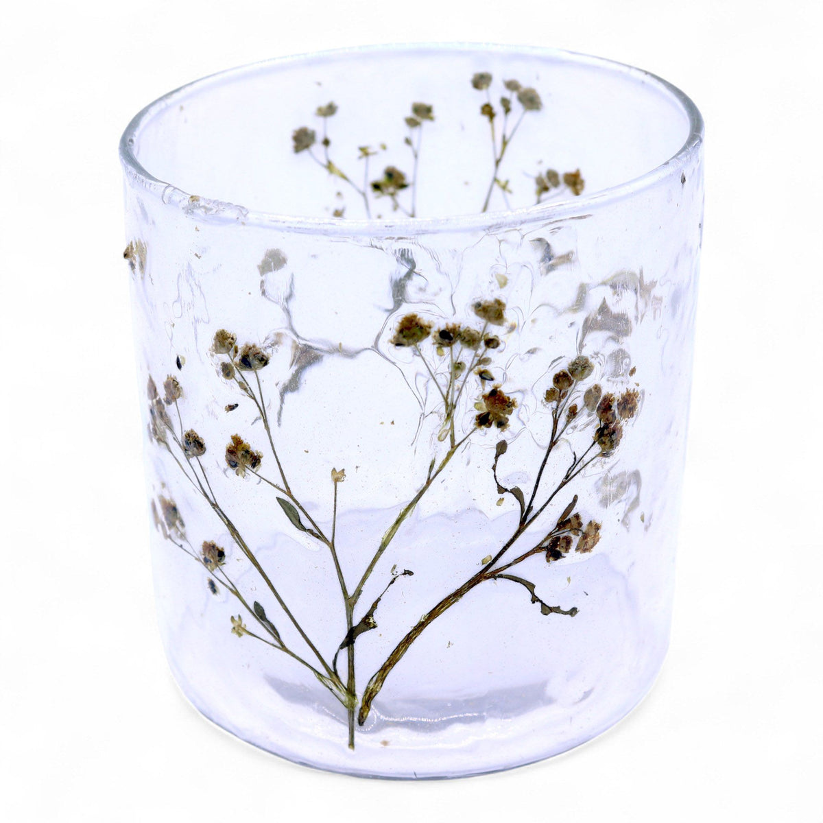 Natural Floral Glass - Straight Candle Holder - Margarita - product view 5