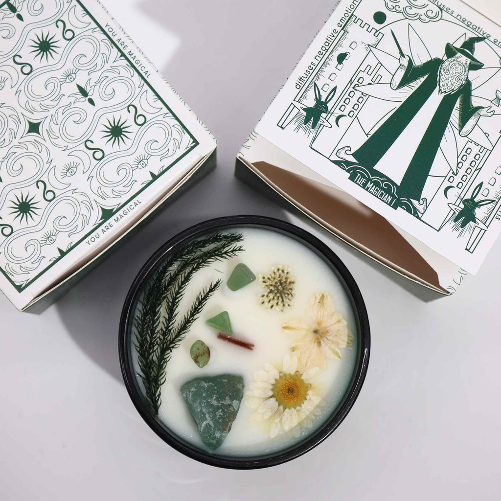 Hop Hare Crystal Magic Flower Candle - The Magician - product view 4