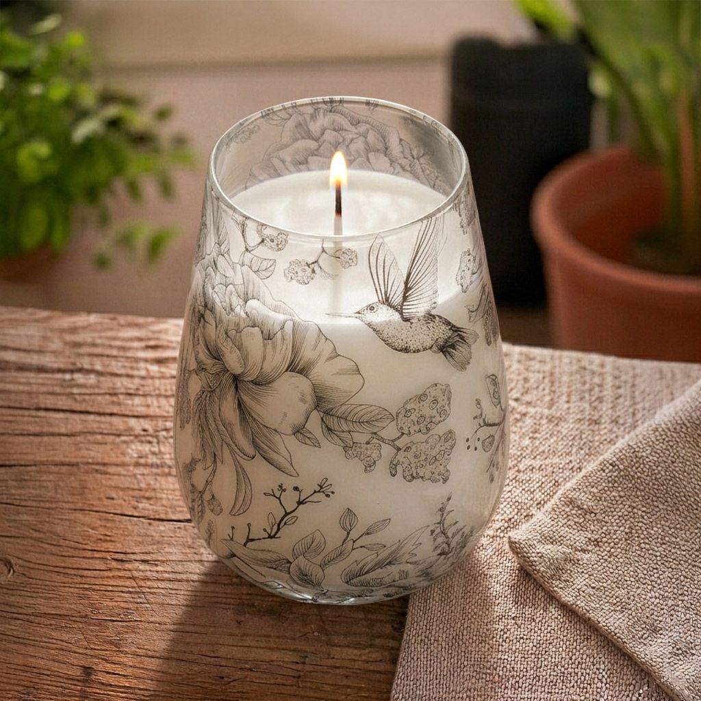 Tall Glass Jar Candles - Drawn by Flame - product view 4